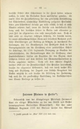 Salomon Maimon in Berlin