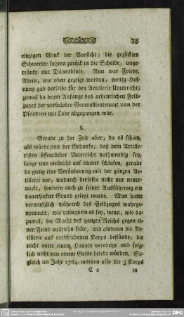 8. [Formirung des Korps und dadurch gelegter Grund der Artillerieschule. Fried als erster Lehrer]