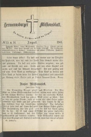 N° 15. u. 16. August. 1901