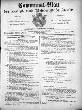 1882,41: No. 41, 8. Oktober 1882