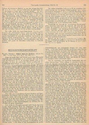 601-603 [Rezension] Goode, William J., Religion among the primitives