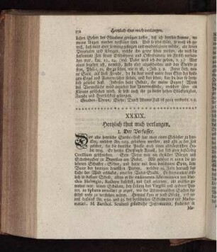 XXXIX. Hertzlich thut mich verlangen