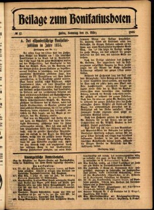 Zweite Ausgabe vom Sonntag, den 19. März 1905.