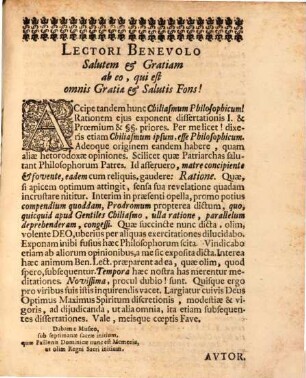 Prodromvm Chilisasmi Philosophici ... Pvblicae Disqvisitioni In Athenaeo Norico ... Svbmittunt M. Iohan Christoph Rüll. Norib. ..., Prodromus