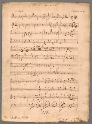 Bluette musicale, pf, op. 9, G-Dur - BSB Mus.Schott.Ha 4289-2 : [caption title:] Bluette musical // J. Eykens op. 9