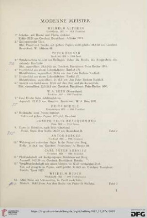 Moderne Meister (Nr. 1-85)