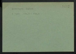 Rotzinger, August