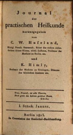 Journal der practischen Heilkunde. 36, 36 = Bd. 29. 1813