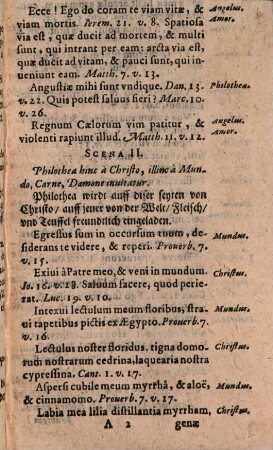 Philothea Hoc est Amor Divinus Erga Hominem : Ex SS. Litteris Per modulos musicos In Universitate Dilingana Exhibitus Anno M.DC.LVII. Die 5. & 6. Septemb.