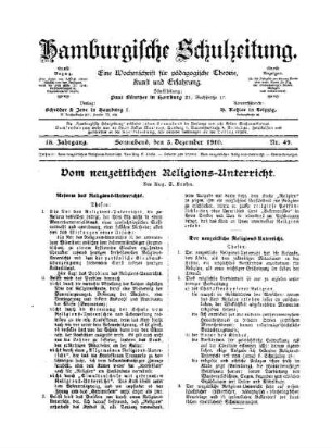 Vom neuzeitlichen Religions-Unterricht