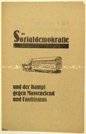Flugschrift der KPD gegen die SPD und Aufruf zur Reichstagswahl 1930