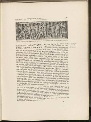 Kapitel IV. Das Antiquarium Julius II.