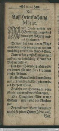 XIII Auff Heimsuchung Mariae