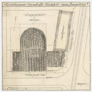 Wettbewerb Stadtsparkasse Bielefeld: Lageplan 1:200