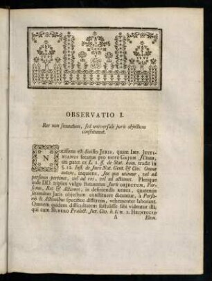 1-10, Observatio I. - Observatio IV.