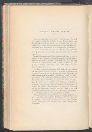 Cuando la mujer escribe
