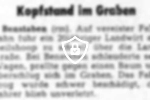 Kopfstand im Graben