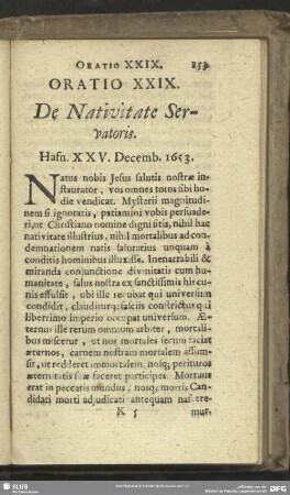 Oratio XXIX. De Nativitate Servatoris