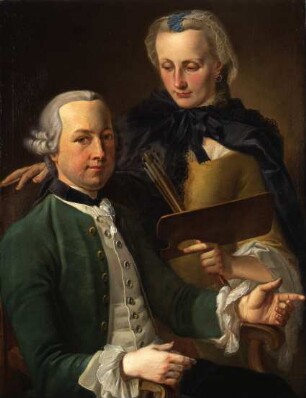 Selbstbildnis mit seiner Frau Marie-Sybille, geb. Krumm