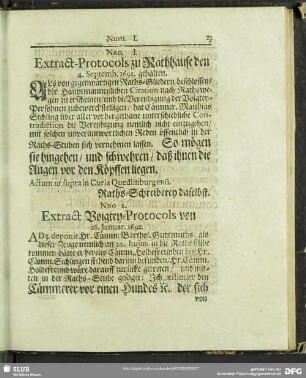 Nro. 2. Extract Voigtey-Protocols von 26. Januar. 1692