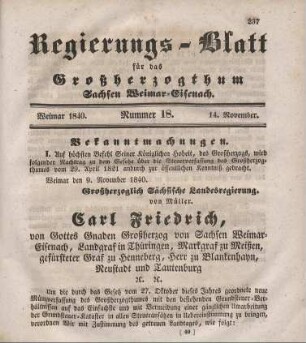 Nr. 18 : 14. November 1840