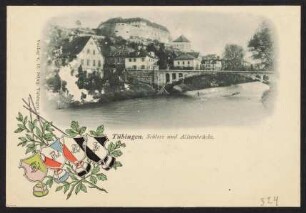 324, Tübingen, Schloss und Alleenbrücke.