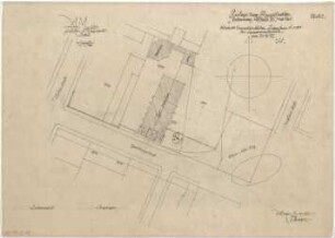 Gsaenger, Gustav; München, Gabelsbergerstr.; St. Markus, Umbau und Neugestaltung - Fassaden- u. Treppenhausumbau (Lageplan)