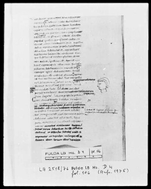Codex Justinianeus — Ein Kopf, Folio 106recto