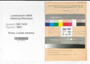 Entnazifizierung Louisa Johanna Braun , geb. 27.10.1913 ()