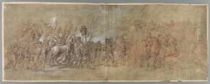 Triumphzug: Die linke Hälfte einer seitenverkehrten Kopie nach Rubens' Triumph Heinrichs IV.
