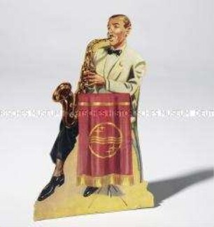 Werbeaufsteller "Philips Musik-Band" (Saxophonspieler)