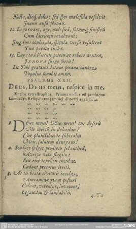 Psalmus XXII. Deus, Deus meus, respice in me