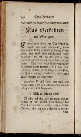 Das Verkehren im Bretspiel