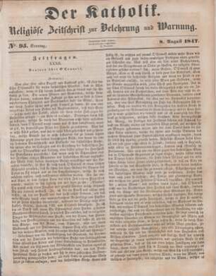 385-387 Zeitfragen : XXXII. Ventura über O'Connell (Fortsetzung)