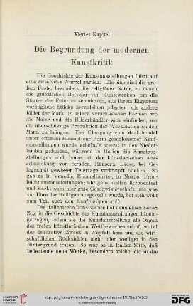 Viertes Kapitel: Die Begründung der modernen Kunstkritik
