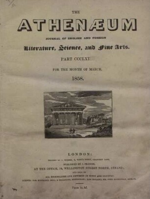 1858,1: The Athenaeum
