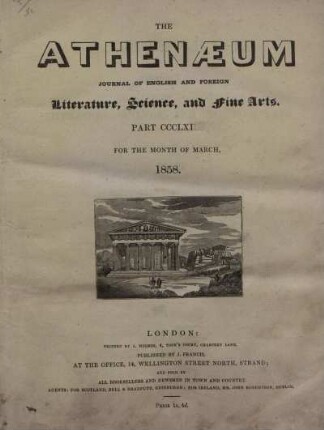 1858,1: The Athenaeum