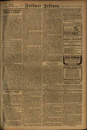 Zweite Ausgabe vom Sonntag, den 12. Februar 1922.