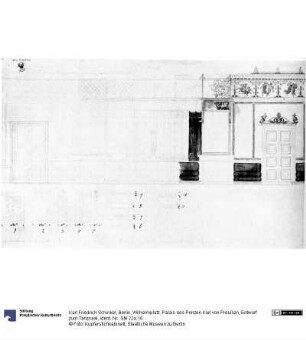 Berlin, Wilhelmplatz. Palais des Prinzen Karl von Preußen, Entwurf zum Tanzsaal