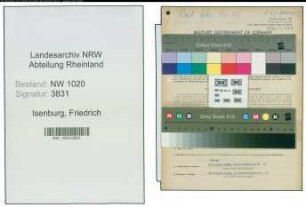 Entnazifizierung Friedrich Isenburg , geb. 12.03.1896 (Betriebsleiter)