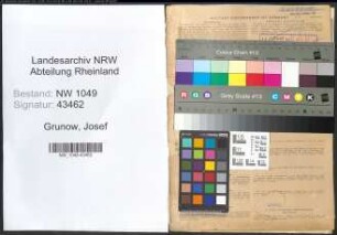 Entnazifizierung Josef Grunow , geb. 27.02.1895 (Lehrer)