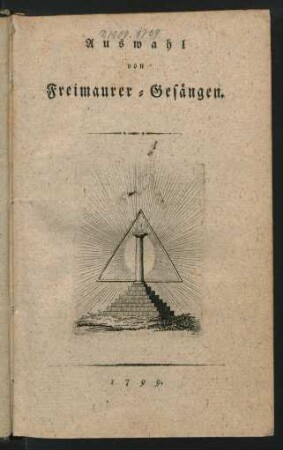 Auswahl von Freymaurer-Gesängen