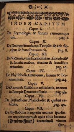 Tractatus de Phyllobolia : seu Floram et ramorum sparsione ... in fine denique Dn. Dieterici Dissertatio de sparsione florum adiicitur