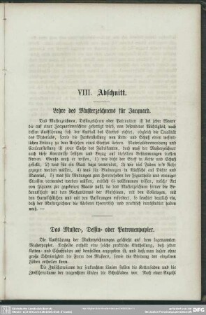 VIII. Abschnitt