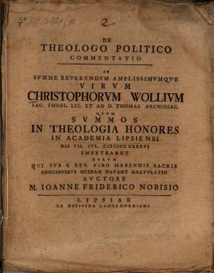 De theologo politico commentatio