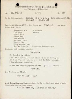 Mauch, Emilie