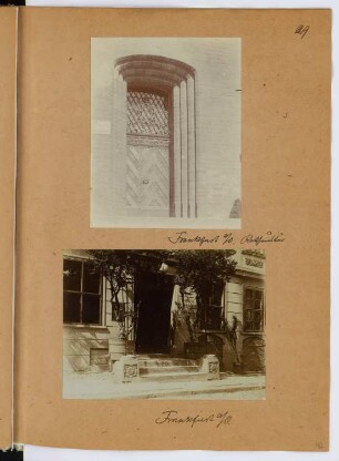 Rathaus, Frankfurt/Oder. Bank- und Wechselgeschäft, Frankfurt/Oder: Ansichten Portale (aus: Skizzen- und Fotoalbum 29)