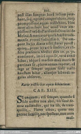Ratio victus has aquas bibentium. Cap. XIII.