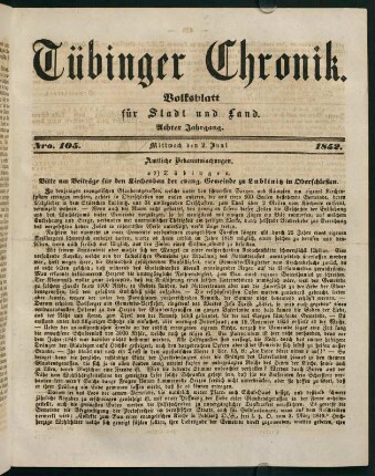 427-446, 2. Juni (Nro. 105) - 8. Juni (Nro. 109)