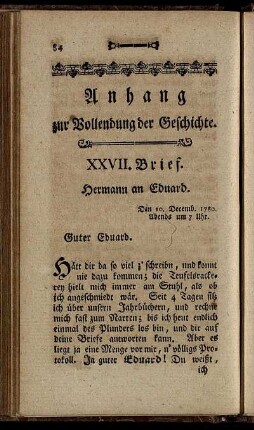 Anhang zur Vollendung der Geschichte.